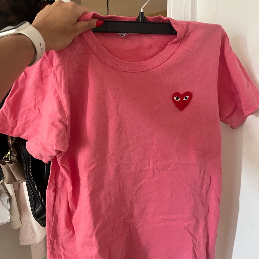 Pink commes des garçons t shirt size medium